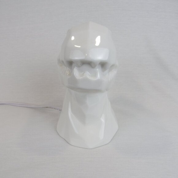 Dinosaur Head 7” Tall Night Light White Ceramic T-Rex Tyrannosaurus - Picture 2 of 11